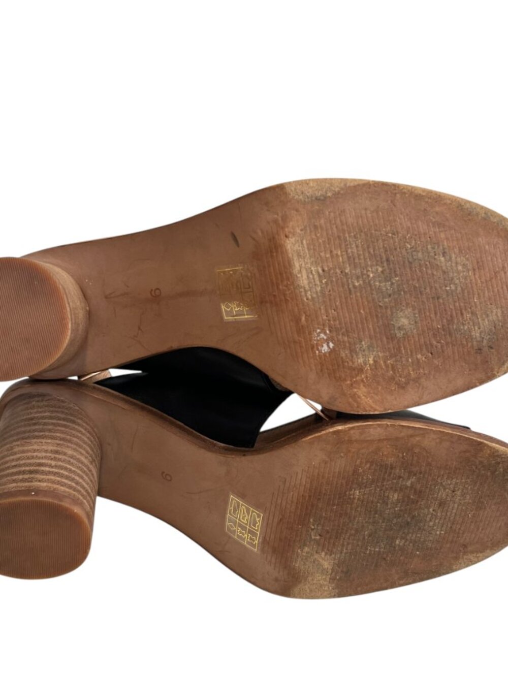 Madewell The Ruthie sandals black leather criss cross ankle strap high heel 9 - Picture 8 of 12